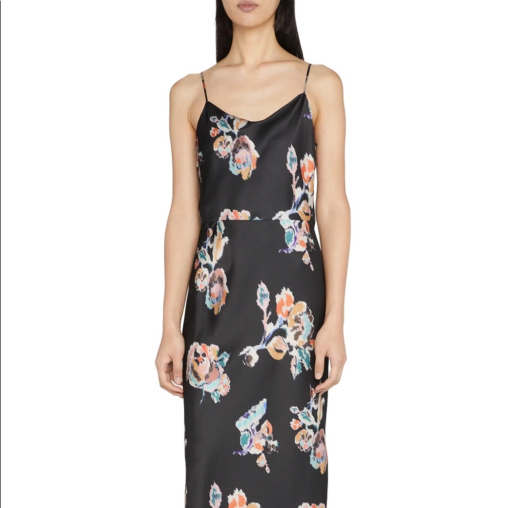 NWT Vince Cowl-Neck Floral Maxi Slip Dress 2 $425